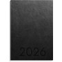 Kalender 2026 Weekly A5 svart konstläder