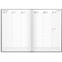 Kalender 2027 Weekly A5 svart konstläder