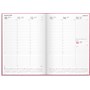 Kalender 2026 Weekly A5 rosa konstläder