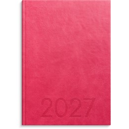 Kalender 2027 Weekly A5 rosa konstläder