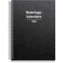 Kalender 2026 Noteringskalendern svart konstläder