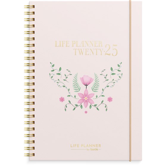 Kalender 2025 Life Planner Pink horisontell