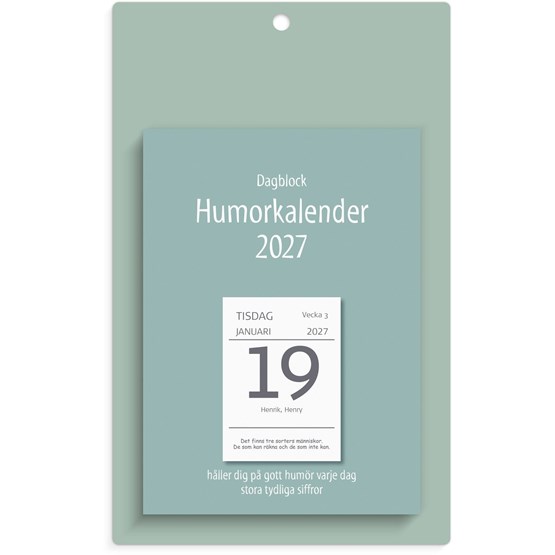 Väggplån med dagblock 2027 Humor