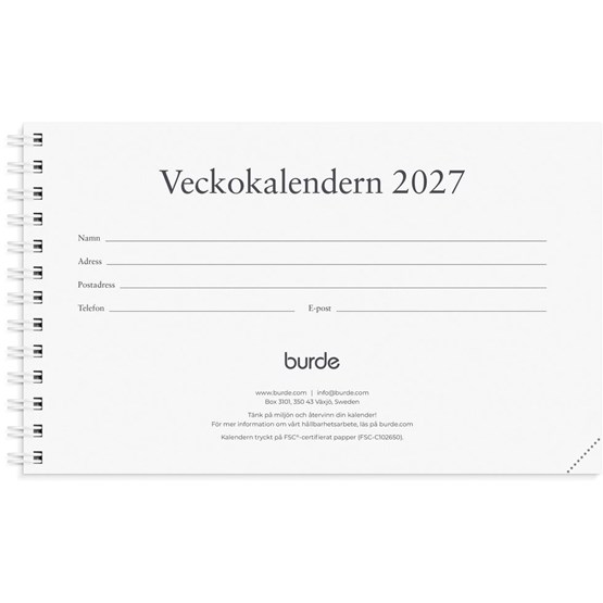 Veckokalendern 2027 refill