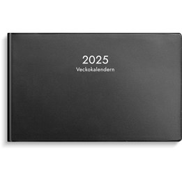Kalender 2025 Veckokalendern svart plast