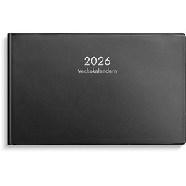 Kalender 2026 Veckokalendern svart plast