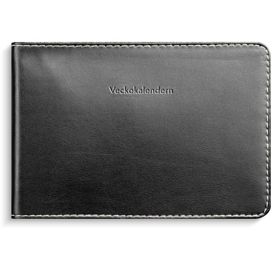 Kalender 2025 Veckokalendern svart konstläder