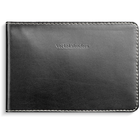 Veckokalendern 2027 svart konstläder
