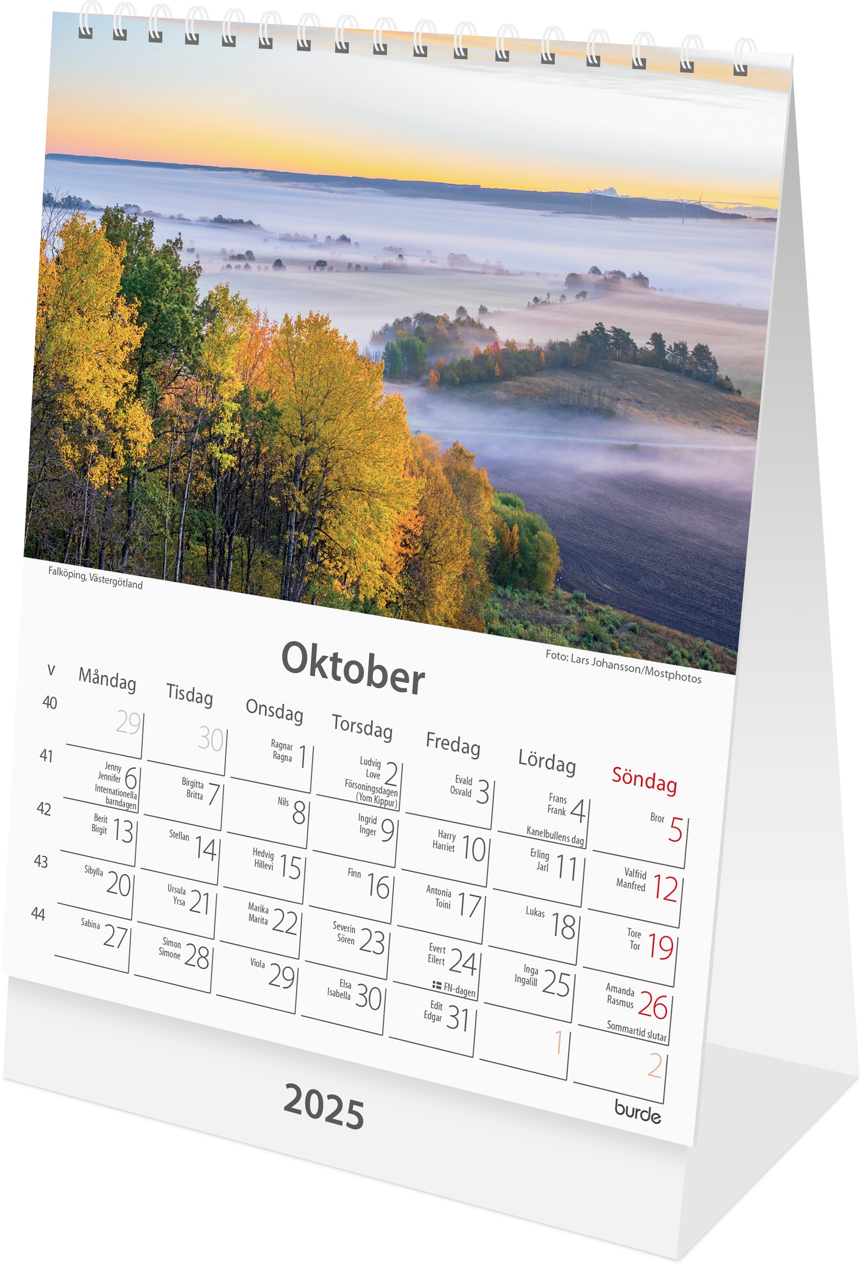 Kalender 2025 Bordskalender Sverige Planeringskalendrar Nybloms.se