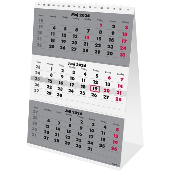 Kalender 2026 Bordskalender Triplaner