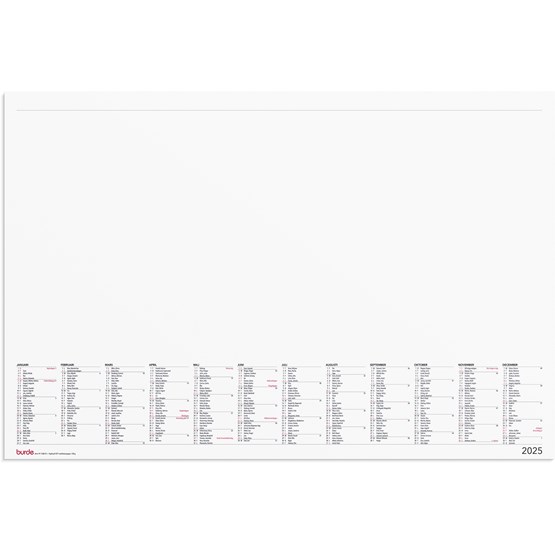 Kalender 2025 Skrivunderlägg Elegant