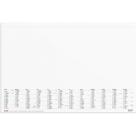Kalender Skrivunderlägg Elegant 2027