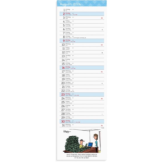 Kalender 2026 Stor Bordskalender Humor