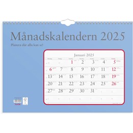 Väggkalender 2025 Månadskalendern