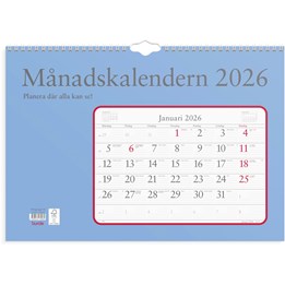 Väggkalender 2026 Månadskalendern