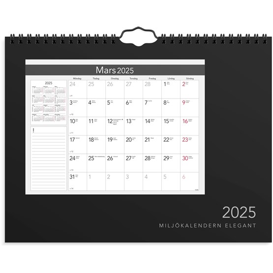 Väggkalender 2025 Miljökalendern Elegant