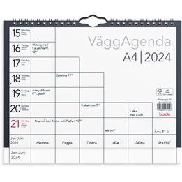 Väggkalender 2024 Väggagenda A4