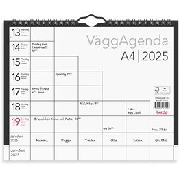 Väggkalender 2025 Väggagenda A4