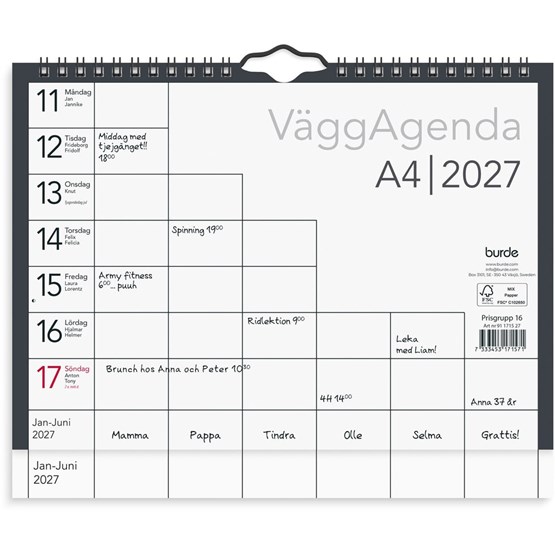 Väggagenda 2027 A4