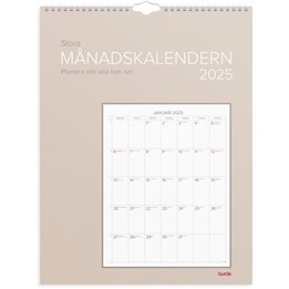 Väggkalender 2025 Stora Månadskalendern