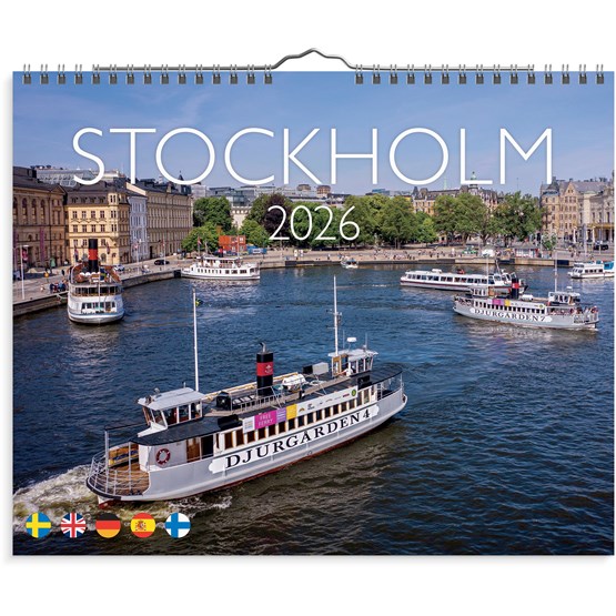 Väggkalender 2026 Stockholm