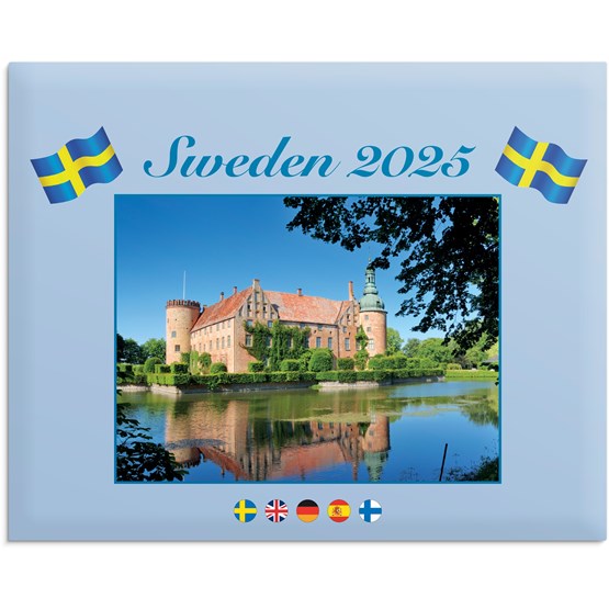 Väggkalender 2025 Sweden med kuvert