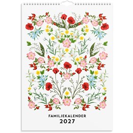 Familjekalender 2027 Illustrerad blomster