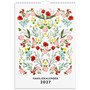 Familjekalender 2027 Illustrerad blomster