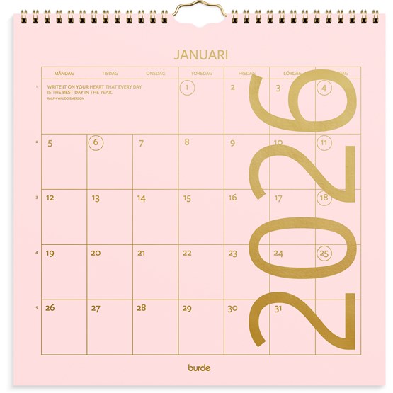 Väggkalender 2026 Color