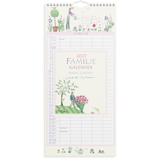 Familjekalender 2027 Magic Garden