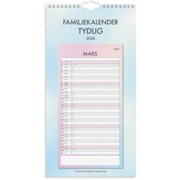 Familjekalender 2026 Tydlig