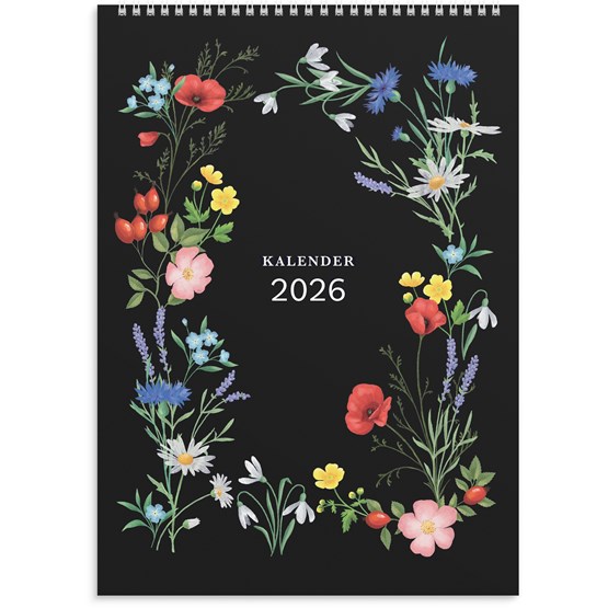 Väggkalender 2026 Illustrerad blomster