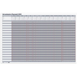 Kalender 2025 Semesterplan/Årsprojekt whiteboard