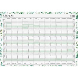 Kalender 2026 Årsplanering whiteboard