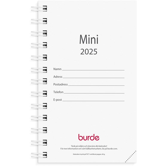 Kalender 2025 Mini refill