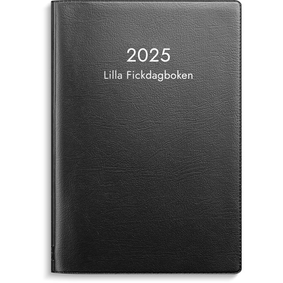 Kalender 2025 Lilla Fickdagboken svart plast