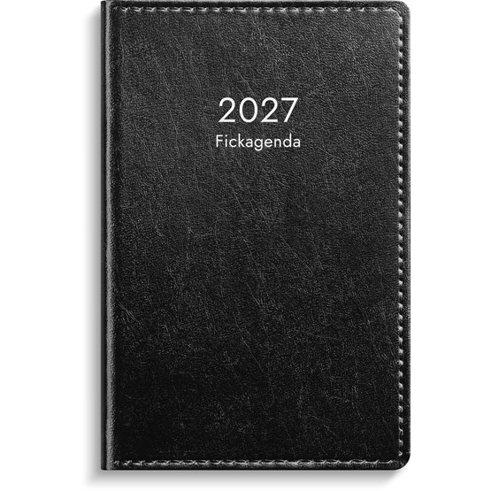 Fickagenda 2027 svart konstläder