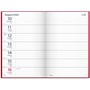 Kalender 2026 Fickagenda rött konstläder