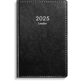 Kalender 2025 Leader svart konstläder inb