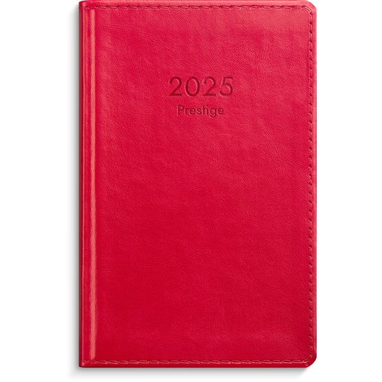 Kalender 2025 Prestige rött konstläder