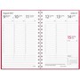 Kalender 2027 Prestige rött konstläder