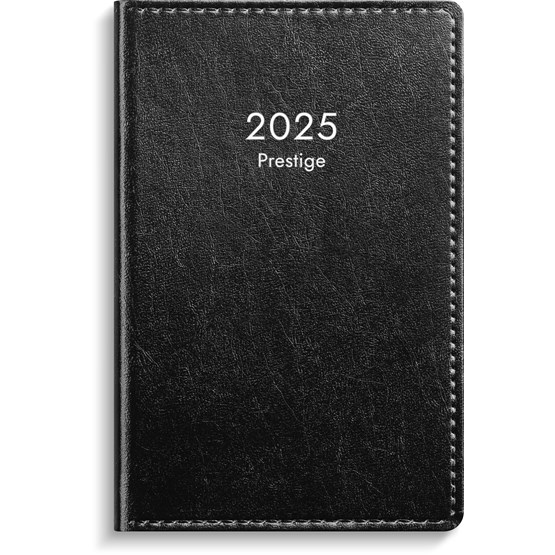 Kalender 2025 Prestige svart konstläder inb