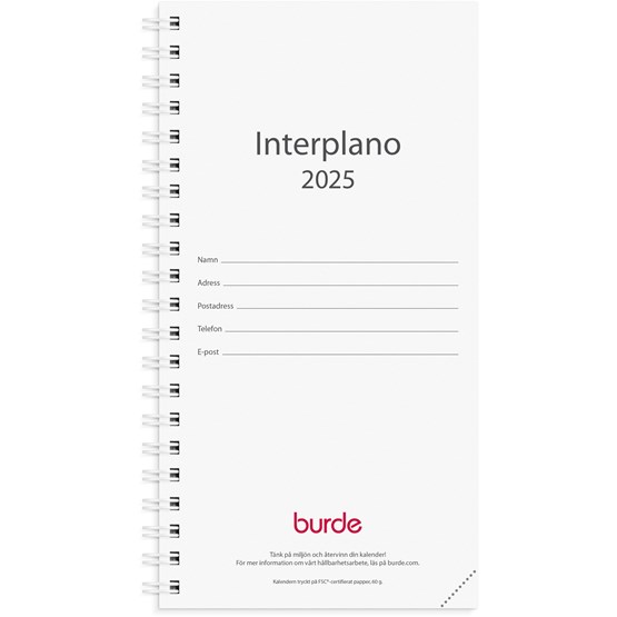 Kalender 2025 Interplano refill
