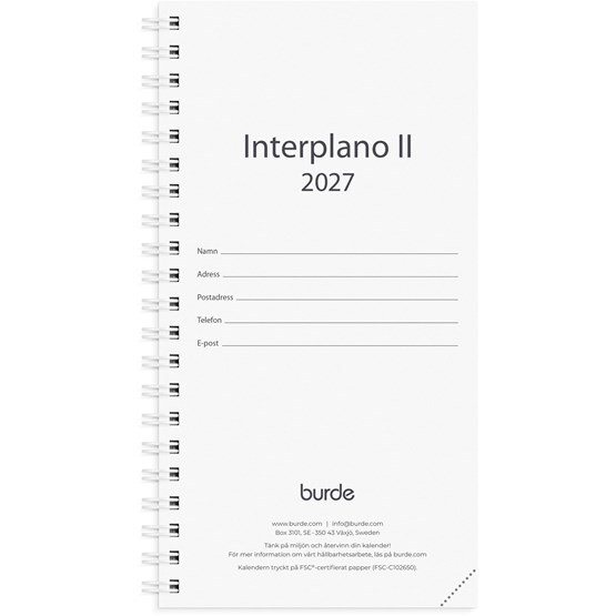Kalender 2027 Interplano II refill