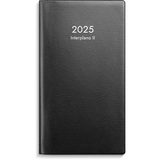 Kalender 2025 Interplano II svart plast