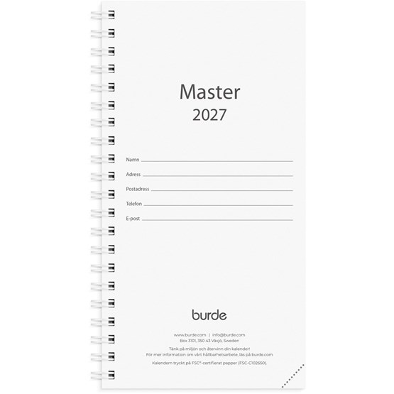 Kalender 2027 Master refill