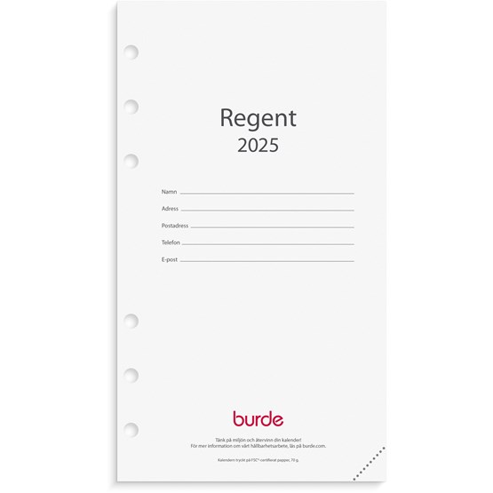 Kalender 2025 Regent kalendersats