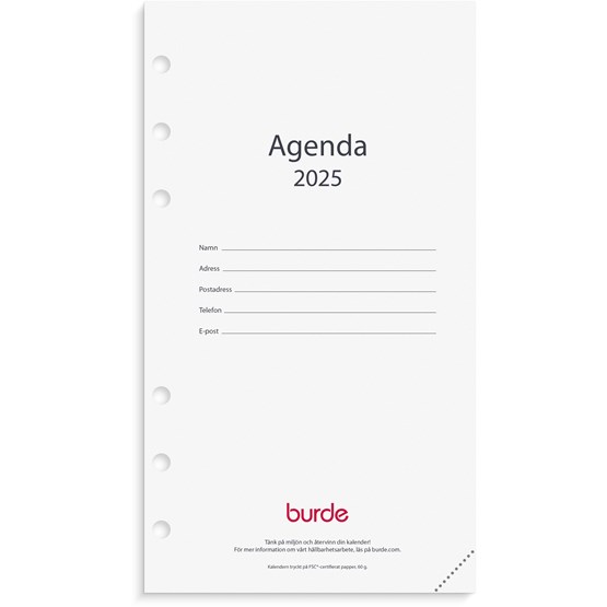Kalender 2025 Regent kalendersats Agenda