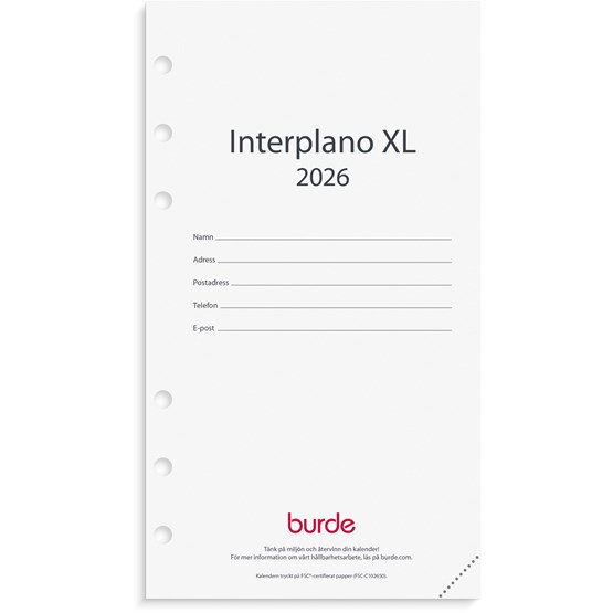 Kalender 2026 Regent kalendersats Interplano XL