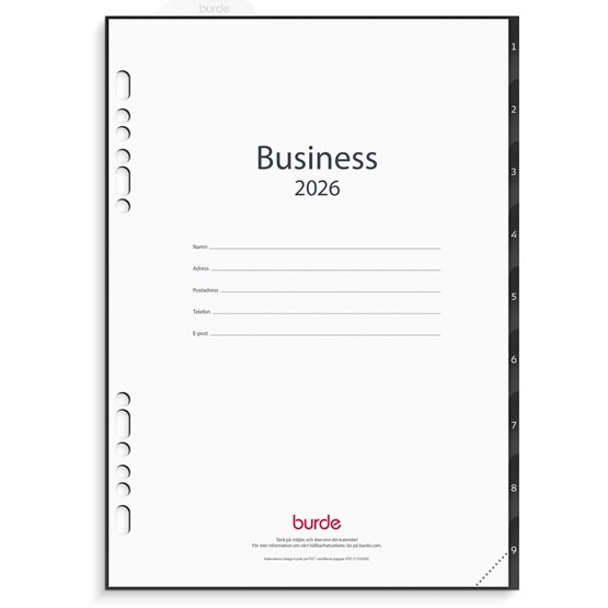 Kalender 2026 Business grundsats